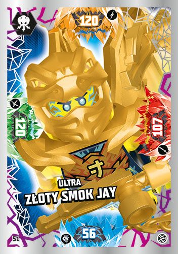 LEGO® NINJAGO® TCG8 - Nr 51: Ultra złoty smok Jay