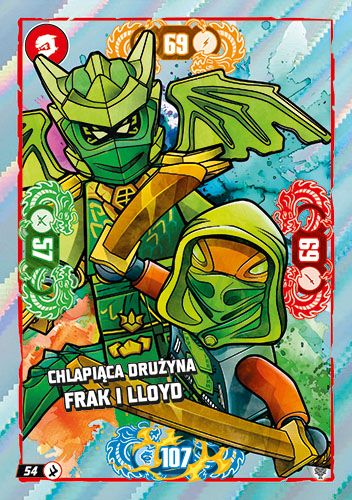 LEGO® NINJAGO® TCG11 - Nr 54: Chlapiąca drużyna Frak i Lloyd