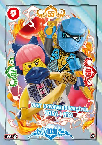 LEGO® NINJAGO® TCG10 - Nr 55: Duet Krwawego Księżyca Sora i Nya