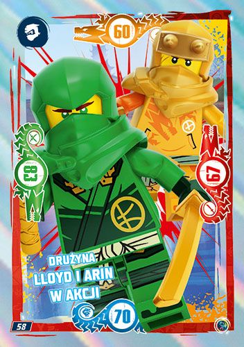 LEGO® NINJAGO® TCG9 - Nr 58: Drużyna Lloyd i Arin w akcji