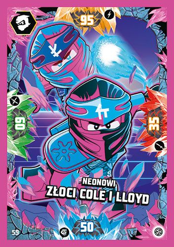 LEGO® NINJAGO® TCG8 - Nr 59: Neonowi złoci Cole i Lloyd