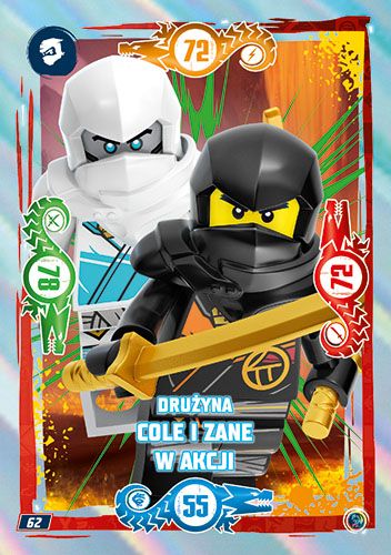 LEGO® NINJAGO® TCG9 - Nr 62: Drużyna Cole i Zane w akcji