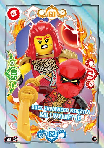 LEGO® NINJAGO® TCG10 - Nr 63: Duet Krwawego Księżyca Kai i Wyldfyre