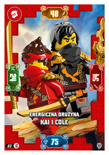 LEGO® NINJAGO® TCG11 - Nr 63: Energiczna drużyna Kai i Cole