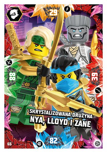 LEGO® NINJAGO® TCG8 - Nr 66: Skrystalizowana drużyna: Nya, Lloyd i Zane