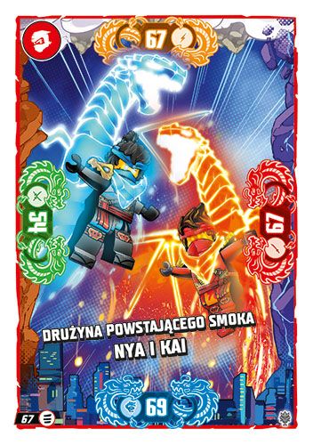 LEGO® NINJAGO® TCG11 - Nr 67: Drużyna Powstającego Smoka Nya i Kai