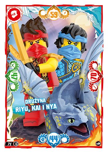 LEGO® NINJAGO® TCG10 - Nr 71: Drużyna Riyu, Kai i Nya