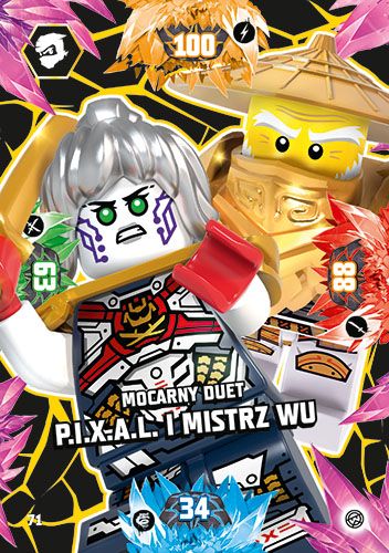 LEGO® NINJAGO® TCG8 - Nr 71: Mocarny duet: P.I.X.A.L. i Mistrz Wu