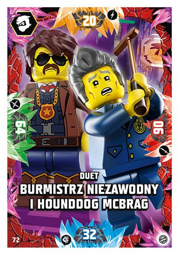 LEGO® NINJAGO® TCG8 - Nr 72: Duet burmistrz Niezawodny i Hounddog McBrag
