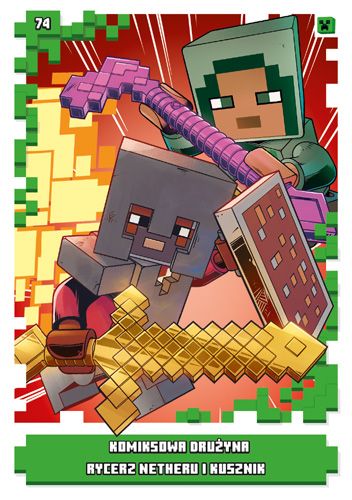 LEGO® Minecraft™ - Nr74: Komiksowa drużyna rycerz Netheru i kusznik