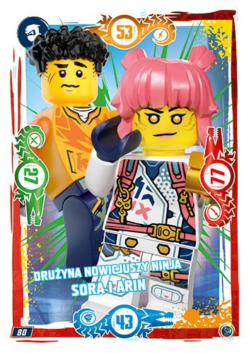 LEGO® NINJAGO® TCG9 - Nr 80: Drużyna nowicjuszy ninja Sora i Arin
