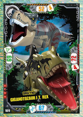 LEGO® Jurassic World™ - Nr 109: Drużyna giganotozaur i T. rex