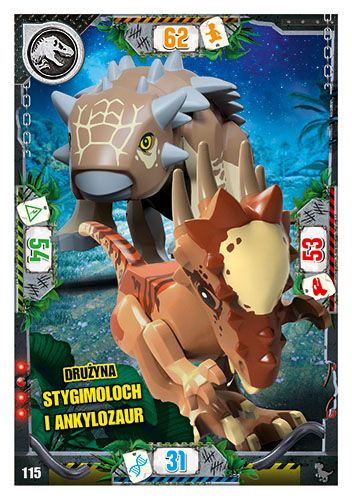LEGO® Jurassic World™ - Nr 115: Drużyna stygimoloch i ankylozaur