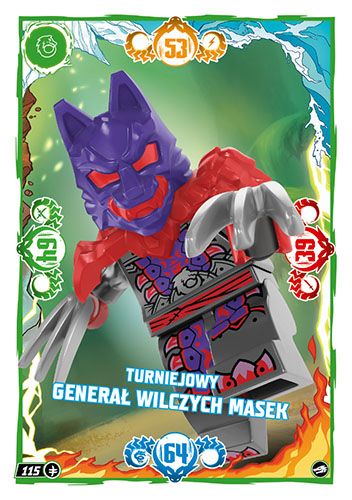 LEGO® NINJAGO® TCG10 - Nr 115: Turniejowy generał Wilczych Masek