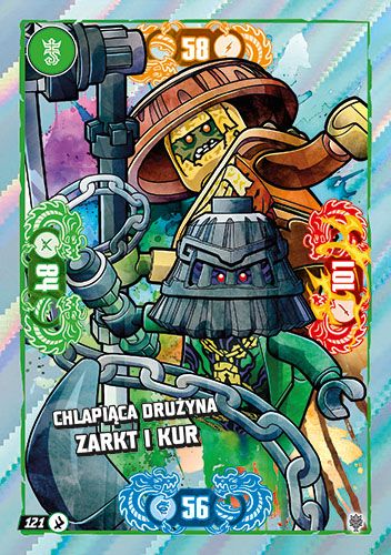 LEGO® NINJAGO® TCG11 - Nr 121: Chlapiąca drużyna Zarkt i Kur