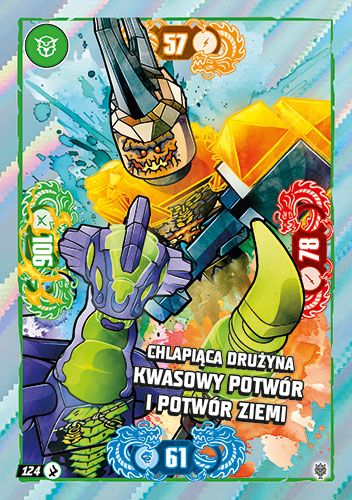 LEGO® NINJAGO® TCG11 - Nr 124: Chlapiąca drużyna Kwasowy Potwór i Potwór Ziemi