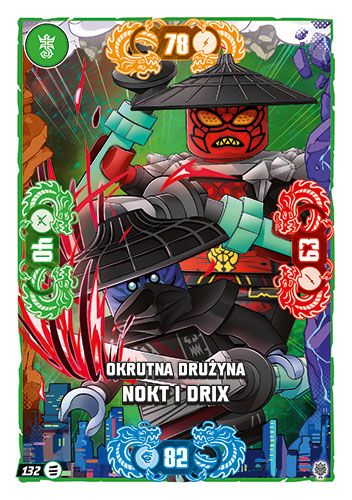 LEGO® NINJAGO® TCG11 - Nr 132: Okrutna drużyna Nokt i Drix