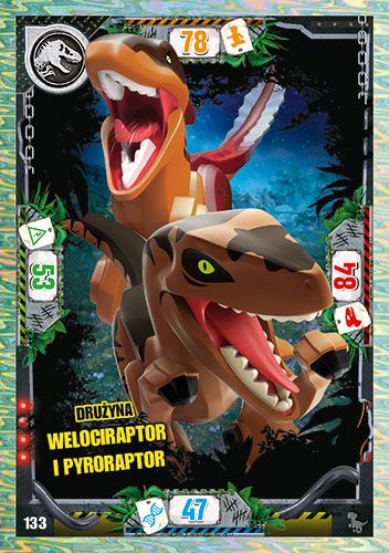 LEGO® Jurassic World™ - Nr 133: Drużyna welociraptor i pyroraptor