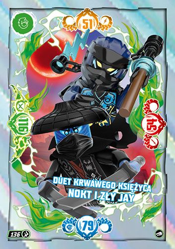 LEGO® NINJAGO® TCG10 - Nr 136: Duet Krwawego Księżyca Nokt i zły Jay