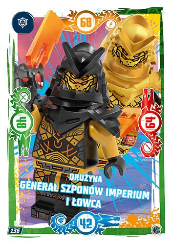 LEGO® NINJAGO® TCG9 - Nr 136: Drużyna generał Szponów imperium i łowca