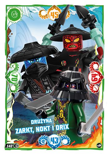 LEGO® NINJAGO® TCG10 - Nr 140: Drużyna Zarkt, Nokt i Drix