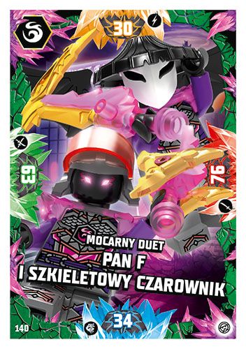 LEGO® NINJAGO® TCG8 - Nr 140: Mocarny duet pan F i Szkieletowy Czarownik