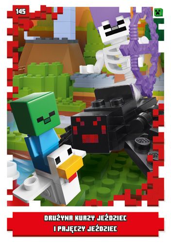 LEGO® Minecraft™ - Nr145: Drużyna kurzy jeździec i pajęczy jeździec