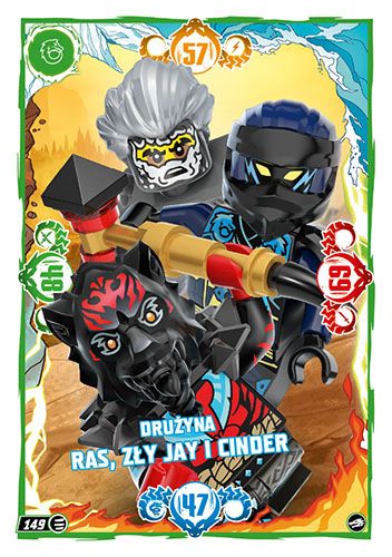 LEGO® NINJAGO® TCG10 - Nr 149: Drużyna Ras, zły Jay i Cinder