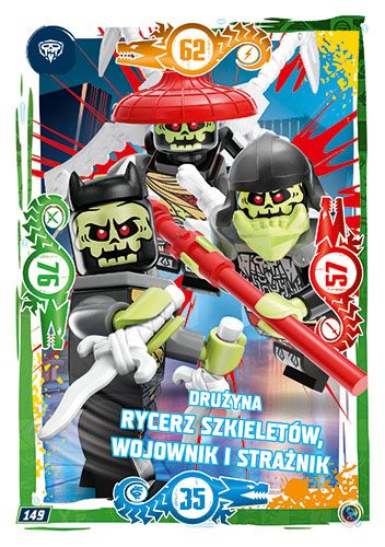 LEGO® NINJAGO® TCG9 - Nr 149: Drużyna rycerz szkieletów, wojownik i strażnik