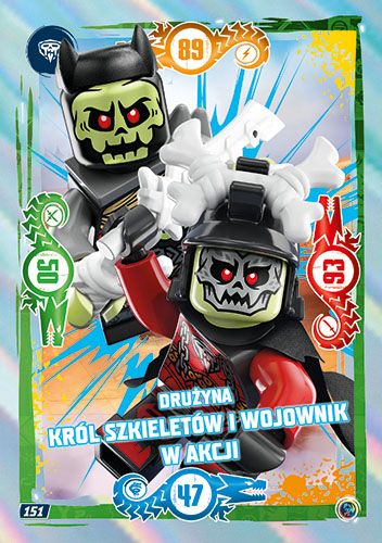 LEGO® NINJAGO® TCG9 - Nr 151: Drużyna król szkieletów i wojownik w akcji
