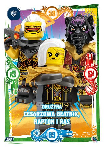 LEGO® NINJAGO® TCG9 - Nr 153: Drużyna cesarzowa Beatrix, Rapton i Ras