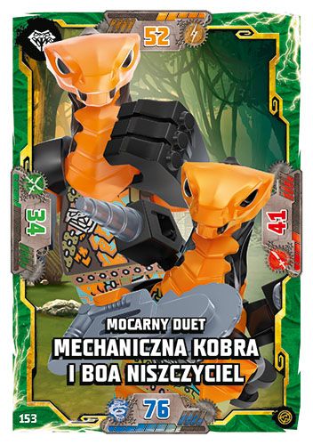 LEGO® NINJAGO® TCG8 - Nr 153: Mocarny duet mechaniczna kobra i boa niszczyciel