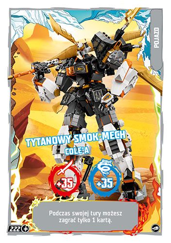 LEGO® NINJAGO® TCG10 - Nr 222: Tytanowy smok-mech Cole’a