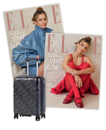 Roczna prenumerata magazynu Elle z kabinową walizką ELLE Alors - antracytowa