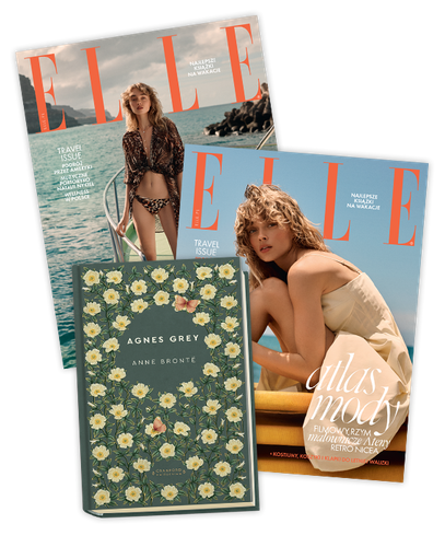 Elle 8/2025 z książką Anne Brontë "Agnes Grey"