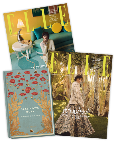 Elle 9/2025 z książką Thomasa Hardy’ego "Szafirowe oczy"