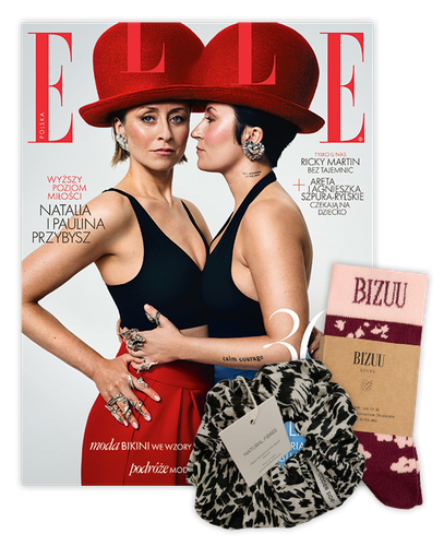 Roczna prenumerata magazynu Elle ze skarpetkami BIZUU i gumką do włosów Scrunches