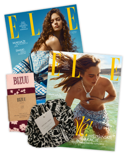 Roczna prenumerata magazynu Elle ze skarpetkami BIZUU i gumką do włosów Scrunches