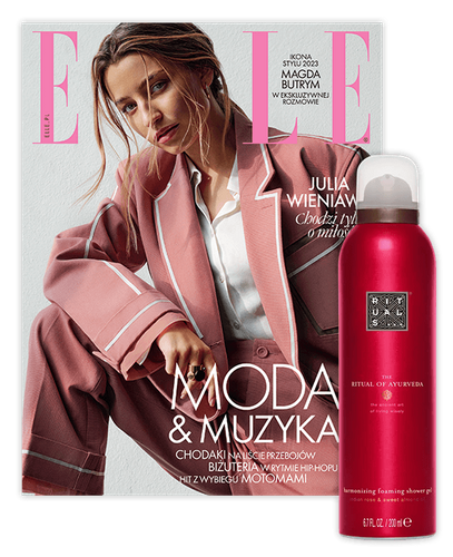 Roczna prenumerata magazynu Elle z pianką pod prysznic marki Rituals w prezencie