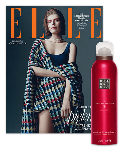 Roczna prenumerata magazynu Elle z pianką pod prysznic marki Rituals w prezencie