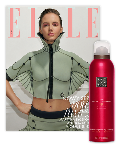Roczna prenumerata magazynu Elle z pianką pod prysznic marki Rituals w prezencie