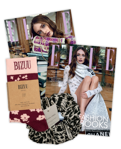 Roczna prenumerata magazynu Elle ze skarpetkami BIZUU i gumką do włosów Scrunches
