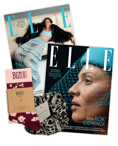 Roczna prenumerata magazynu Elle ze skarpetkami BIZUU i gumką do włosów Scrunches