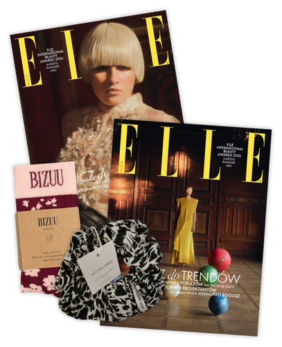 Roczna prenumerata magazynu Elle ze skarpetkami BIZUU i gumką do włosów Scrunches