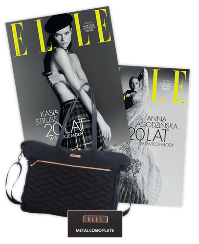 Elle 1/2025 z torebką damską – shopperka czarna ELLE Doux