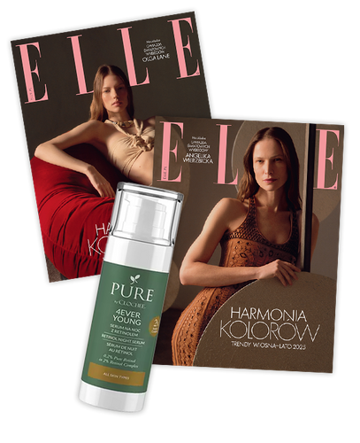 Elle 3/2025 z serum na noc z retinolem PURE - 4EVERYOUNG od Clochee
