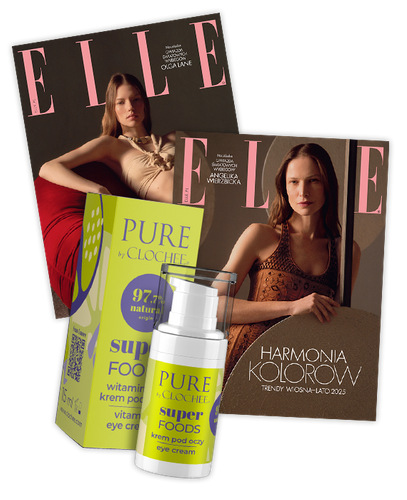 Elle 3/2025 z SUPERFOODS witaminowym kremem pod oczy od Clochee