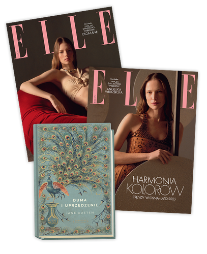 Elle 3/2025 z książką Jane Austen "Duma i uprzedzenie"