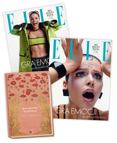 Elle 4/2025 z książką Emily Brontë "Wichrowe Wzgórza"