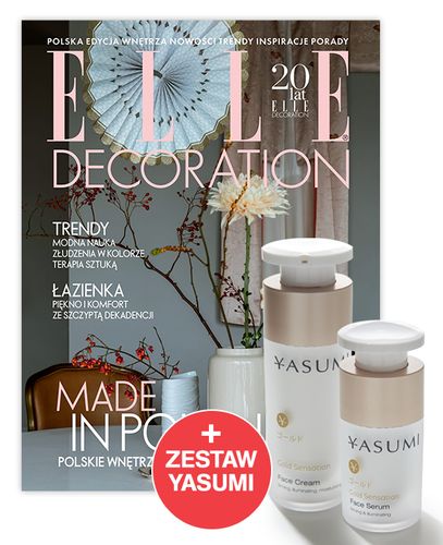 Roczna prenumerata magazynu Elle Decoration + zestaw kosmetyków marki Yasumi